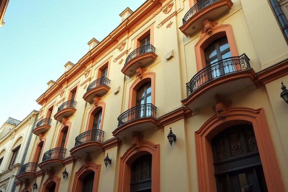 Fachada restaurada del Edificio Basurto en CDMX, mostrando la icónica herrería Art Déco de sus balcones en esplendor.